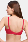 Naidu Hall Double Layered Non Wired Full Coverage T-Shirt Bra - Fiery Red — thumbnail 3